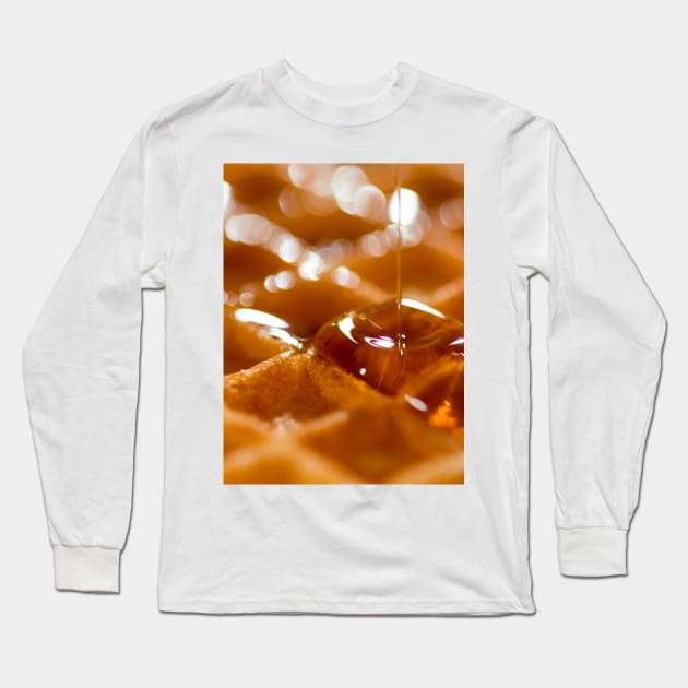 Waffle with Syrup Long Sleeve T-Shirt by NoMonkeyB